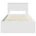Cadru de pat cu headboard Alb 100 x 200 cm Lemn de pin masiv - WALTI WALTI