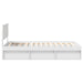 Cadru de pat cu headboard Alb 100 x 200 cm Lemn de pin masiv - WALTI WALTI