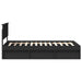 Cadru de pat cu headboard Negru 100 x 200 cm Lemn de pin masiv - WALTI WALTI