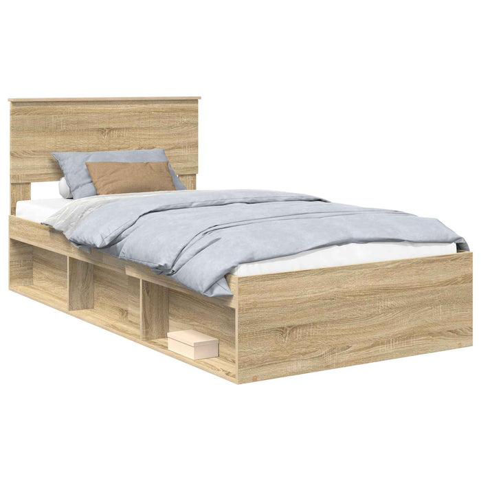 Cadru de pat cu headboard Sonoma 100 x 200 cm Lemn de pin masiv - WALTI WALTI