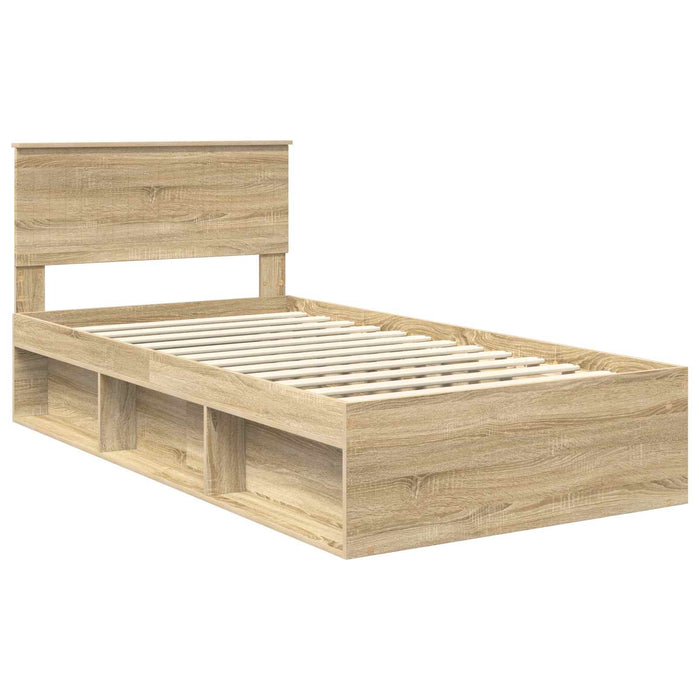 Cadru de pat cu headboard Sonoma 100 x 200 cm Lemn de pin masiv - WALTI WALTI