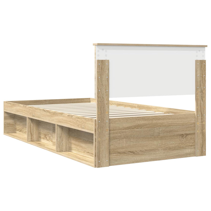 Cadru de pat cu headboard Sonoma 100 x 200 cm Lemn de pin masiv - WALTI WALTI