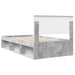 Cadru de pat Gri Concret 100 x 200 cm Lemn de pin masiv - WALTI WALTI
