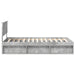 Cadru de pat Gri Concret 100 x 200 cm Lemn de pin masiv - WALTI WALTI