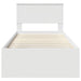Cadru de pat cu headboard Alb 90 x 200 cm Lemn de pin masiv - WALTI WALTI