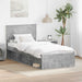 Cadru de pat cu headboard Beton 90 x 200 cm Lemn de pin masiv - WALTI WALTI