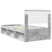 Cadru de pat cu headboard Beton 90 x 200 cm Lemn de pin masiv - WALTI WALTI