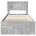 Cadru de pat cu headboard Beton 90 x 200 cm Lemn de pin masiv - WALTI WALTI