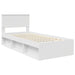 Cadru de pat cu headboard Alb 90 x 190 cm Lemn de pin masiv - WALTI WALTI