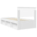 Cadru de pat cu headboard Alb 90 x 190 cm Lemn de pin masiv - WALTI WALTI