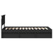 Cadru de pat cu headboard Negru 90 x 190 cm Lemn de pin masiv - WALTI WALTI