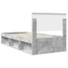 Cadru de pat Gri Concret 90 x 190 cm Lemn de pin masiv - WALTI WALTI