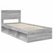 Cadru de pat Gri Sonoma 90 x 190 cm Lemn de pin masiv - WALTI WALTI