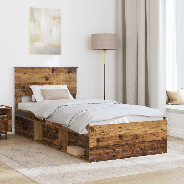 Cadru de pat Lemn vechi 90 x 190 cm Lemn de pin masiv - WALTI WALTI