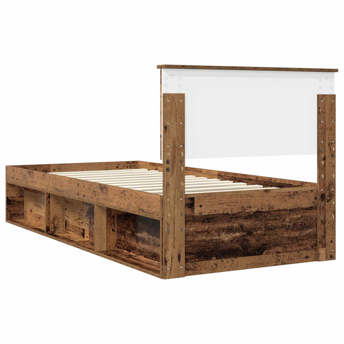 Cadru de pat Lemn vechi 90 x 190 cm Lemn de pin masiv - WALTI WALTI