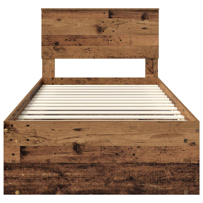 Cadru de pat Lemn vechi 90 x 190 cm Lemn de pin masiv - WALTI WALTI