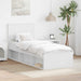 Cadru de pat cu headboard Alb 75 x 190 cm Lemn de pin masiv - WALTI WALTI