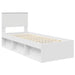 Cadru de pat cu headboard Alb 75 x 190 cm Lemn de pin masiv - WALTI WALTI