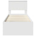 Cadru de pat cu headboard Alb 75 x 190 cm Lemn de pin masiv - WALTI WALTI