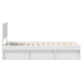 Cadru de pat cu headboard Alb 75 x 190 cm Lemn de pin masiv - WALTI WALTI