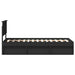 Cadru de pat cu headboard Negru 75 x 190 cm Lemn de pin masiv - WALTI WALTI