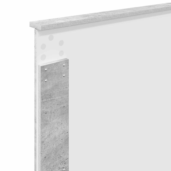 Cadru de pat Gri Concret 75 x 190 cm Lemn de pin masiv - WALTI WALTI