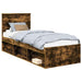 Cadru de pat Stejar fumuriu 75 x 190 cm Lemn de pin masiv - WALTI WALTI