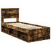 Cadru de pat Stejar fumuriu 75 x 190 cm Lemn de pin masiv - WALTI WALTI