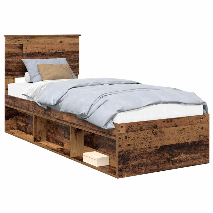 Cadru de pat Lemn vechi 75 x 190 cm Lemn de pin masiv - WALTI WALTI