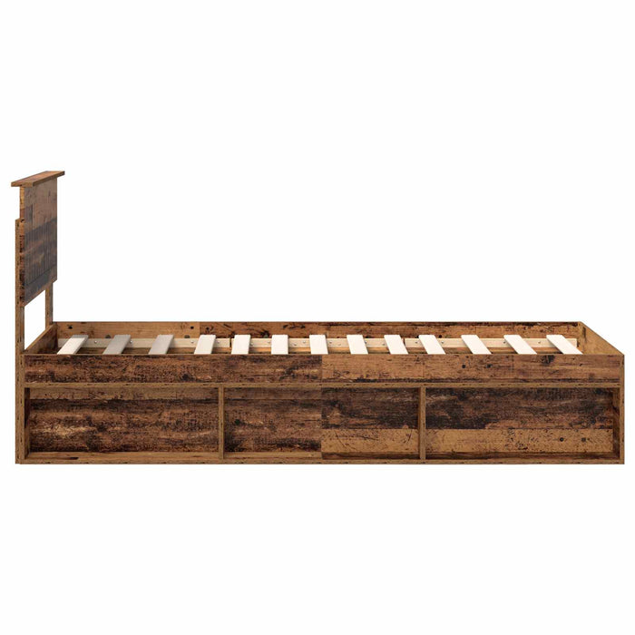 Cadru de pat Lemn vechi 75 x 190 cm Lemn de pin masiv - WALTI WALTI