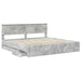 Cadru de pat Gri din beton 200 x 200 cm Lemn Ingineresc - WALTI WALTI