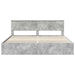 Cadru de pat Gri din beton 200 x 200 cm Lemn Ingineresc - WALTI WALTI