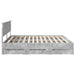 Cadru de pat Gri din beton 200 x 200 cm Lemn Ingineresc - WALTI WALTI