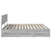 Cadru de pat cu sertar Gri Sonoma 200 x 200 cm Lemn Ingineresc - WALTI WALTI