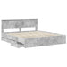Cadru de pat Gri din beton 180 x 200 cm Lemn Ingineresc - WALTI WALTI