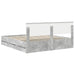 Cadru de pat Gri din beton 180 x 200 cm Lemn Ingineresc - WALTI WALTI