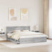 Cadru de pat cu sertar Gri Sonoma 180 x 200 cm Lemn Ingineresc - WALTI WALTI