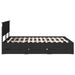 Cadru de pat cu sertar Negru 160 x 200 cm Lemn Ingineresc - WALTI WALTI
