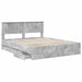 Cadru de pat Gri din beton 160 x 200 cm Lemn Ingineresc - WALTI WALTI