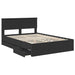 Cadru de pat cu sertar Negru 140 x 190 cm Lemn Ingineresc - WALTI WALTI