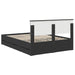 Cadru de pat cu sertar Negru 140 x 190 cm Lemn Ingineresc - WALTI WALTI