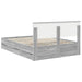 Cadru de pat cu sertar Gri Sonoma 140 x 190 cm Lemn Ingineresc - WALTI WALTI