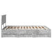 Cadru de pat Gri din beton 140 x 200 cm Lemn Ingineresc - WALTI WALTI