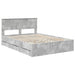 Cadru de pat Gri din beton 135 x 190 cm Lemn Ingineresc - WALTI WALTI