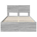 Cadru de pat cu sertar Gri Sonoma 120 x 200 cm Lemn Ingineresc - WALTI WALTI
