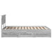 Cadru de pat cu sertar Gri Sonoma 120 x 200 cm Lemn Ingineresc - WALTI WALTI