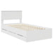 Cadru de pat cu sertar Alb 100 x 200 cm Lemn Ingineresc - WALTI WALTI
