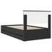 Cadru de pat cu sertar Negru 100 x 200 cm Lemn Ingineresc - WALTI WALTI