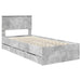 Cadru de pat Gri din beton 90 x 190 cm Lemn Ingineresc - WALTI WALTI