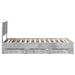 Cadru de pat Gri din beton 90 x 190 cm Lemn Ingineresc - WALTI WALTI